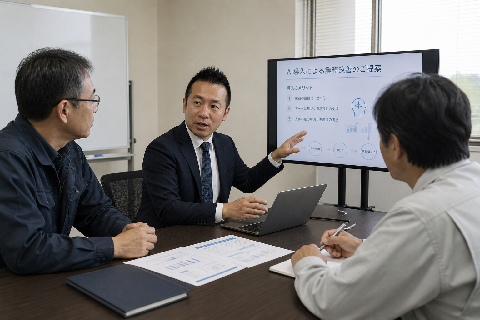 現場でのAI導入支援の様子